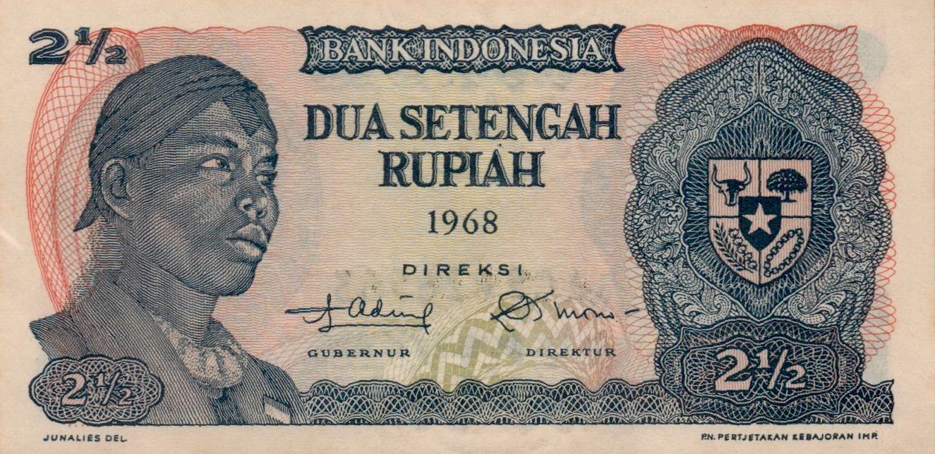 Indonesia 2½ 1968 UNC P-103